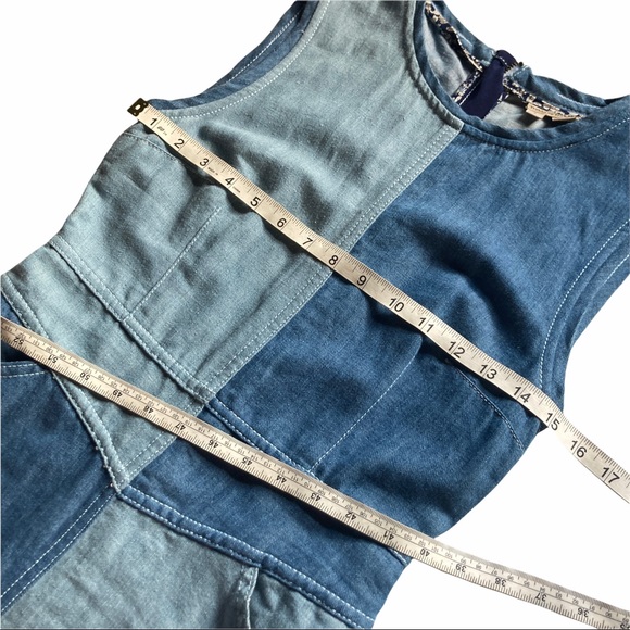 Holding Horses Denim Color Block Dress size 2 🖤 - Picture 5 of 10